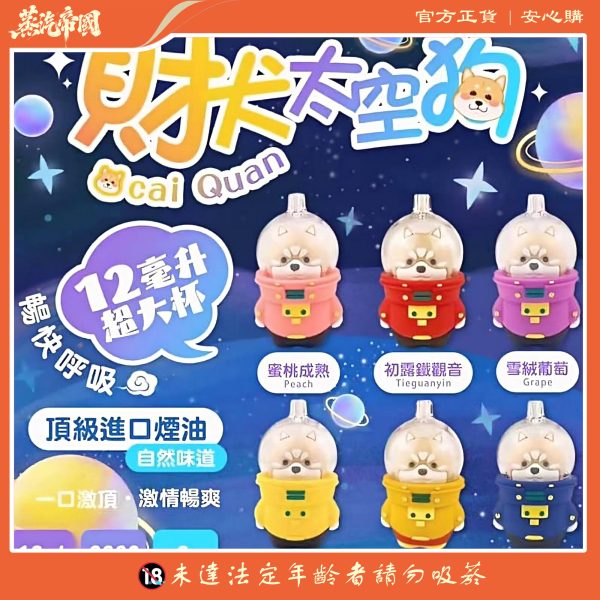 【財犬太空狗】8000口大容量 可充電 一次性電子煙